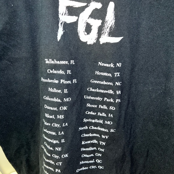 FGL Florida Georgia Line Adult T-Shirt Size Medium Black Country Music Concert - Picture 4 of 5